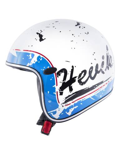 Casco Jet Hevik HV29 SMART Blanco-Azul