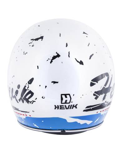 Casco Jet Hevik HV29 SMART Blanco-Azul