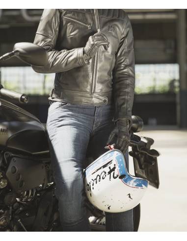 Casco Jet Hevik HV29 SMART Blanco-Azul