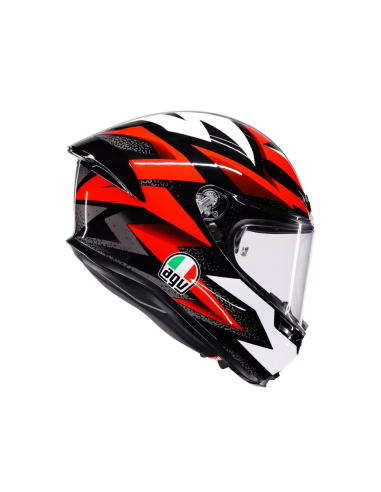 Casco AGV K6 S Braven Negro/Rojo/Blanco