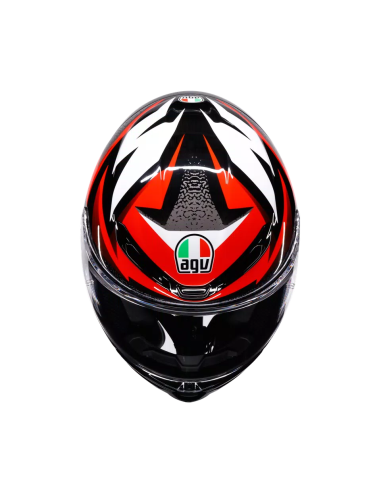 Casco AGV K6 S Braven Negro/Rojo/Blanco