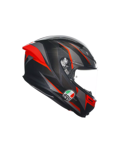 Casco AGV K6 S Slashcut Negro/Gris/Rojo