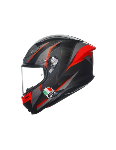 Casco AGV K6 S Slashcut Negro/Gris/Rojo