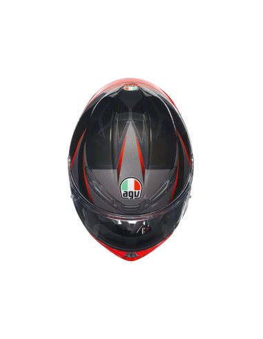 Casco AGV K6 S Slashcut Negro/Gris/Rojo