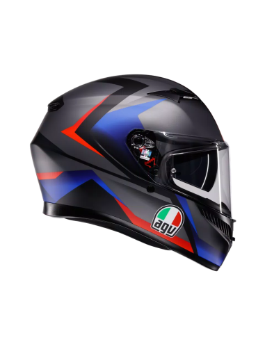 Casco AGV K3 Striga Negro Mate/Azul/Rojo