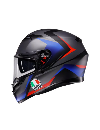 Casco AGV K3 Striga Negro Mate/Azul/Rojo