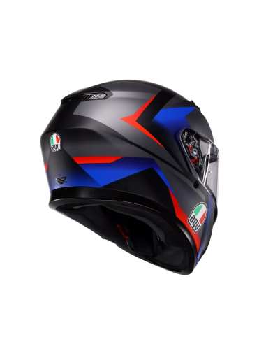 Casco AGV K3 Striga Negro Mate/Azul/Rojo