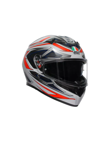 Casco AGV K3 Space Blanco Mate/Rojo Fluo