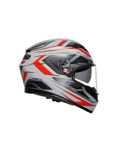 Casco AGV K3 Space Blanco Mate/Rojo Fluo