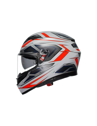 Casco AGV K3 Space Blanco Mate/Rojo Fluo