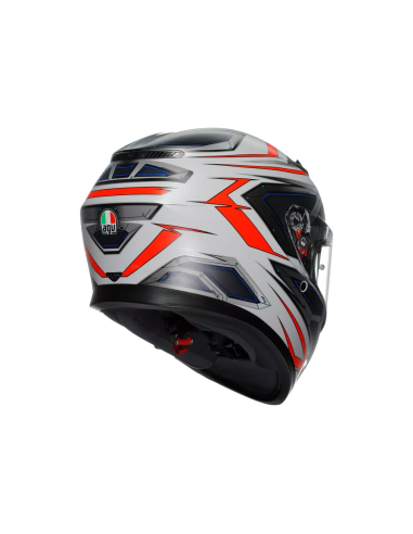 Casco AGV K3 Space Blanco Mate/Rojo Fluo