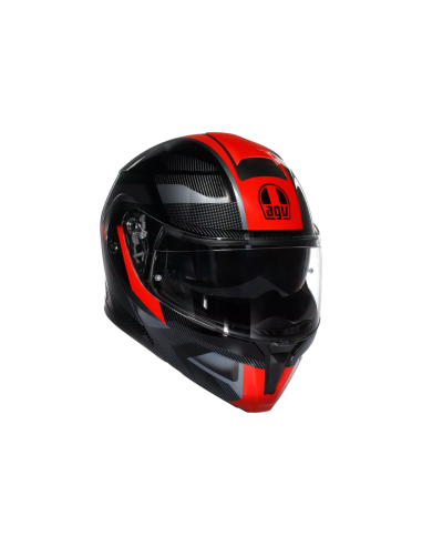 Casco AGV Streetmodular Ledro Negro/Rojo