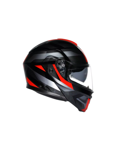 Casco AGV Streetmodular Ledro Negro/Rojo