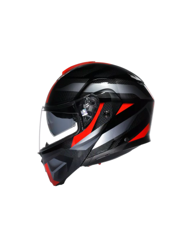Casco AGV Streetmodular Ledro Negro/Rojo