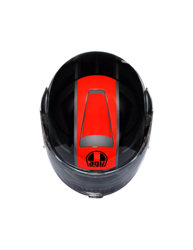 Casco AGV Streetmodular Ledro Negro/Rojo