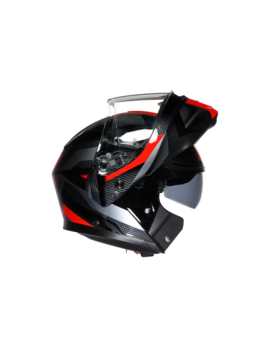 Casco AGV Streetmodular Ledro Negro/Rojo