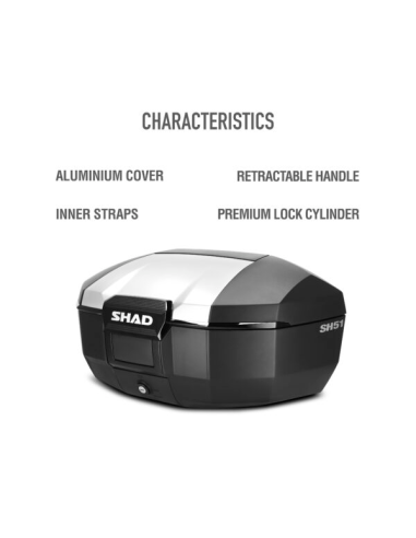 Maleta Top Case SHAD SH51 Aluminio