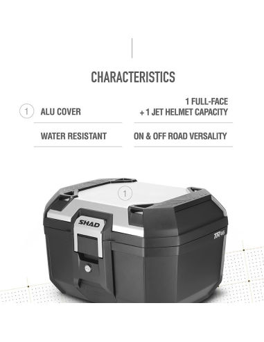 Maleta Top Case SHAD TR46 Terra Aluminio