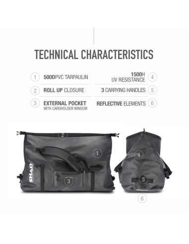 Bolsa Trasera SHAD SW80 Impermeable
