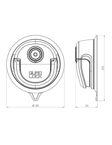Base con Ventosa QUAD LOCK 360