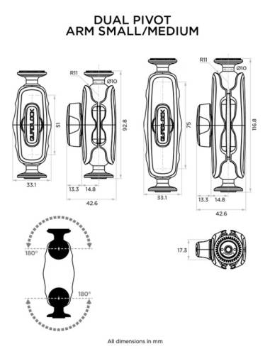 Brazo de Doble Pivote QUAD LOCK 360 -...