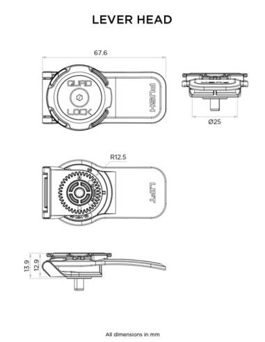 Cabezal de Palanca QUAD LOCK 360
