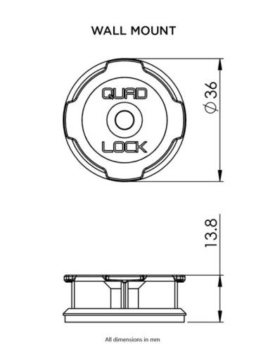 Soporte de Pared Adhesivo QUAD LOCK