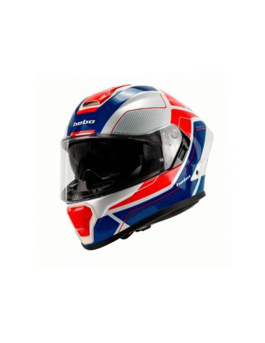 Casco HEBO A618 Force Blanco/Azul/Rojo