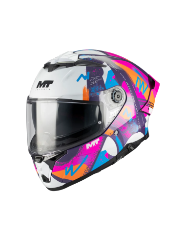 Casco MT Thunder 4 R SV Pipen C8 Brillo