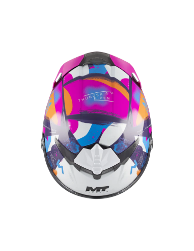 Casco MT Thunder 4 R SV Pipen C8 Brillo
