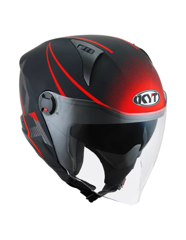 Casco KYT D-CITY Colorful Rojo Mate