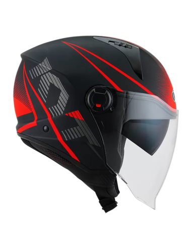Casco KYT D-CITY Colorful Rojo Mate