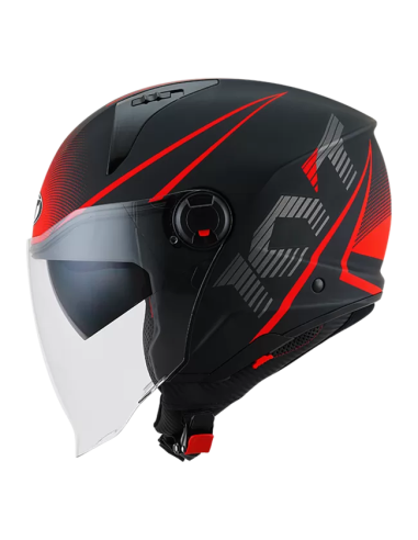 Casco KYT D-CITY Colorful Rojo Mate