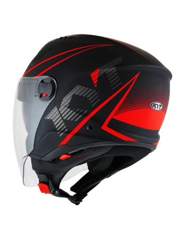 Casco KYT D-CITY Colorful Rojo Mate