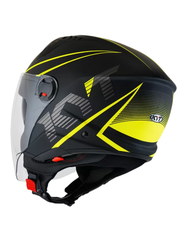 Casco KYT D-CITY Colorful Amarillo Fluo