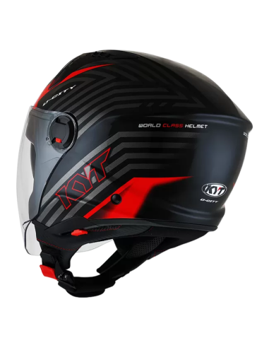 Casco KYT D-CITY Lucent Negro/Rojo
