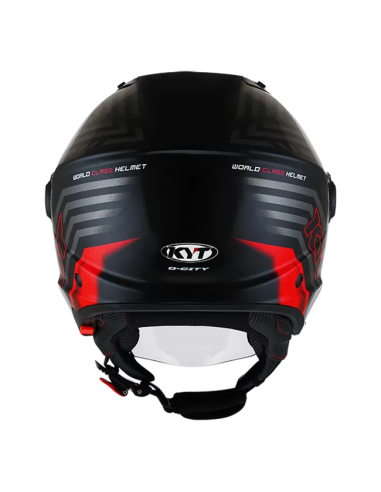 Casco KYT D-CITY Lucent Negro/Rojo