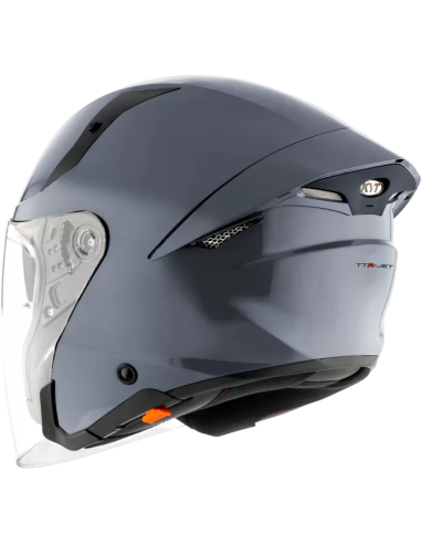 Casco KYT TTR-Jet Plain GRL Gris