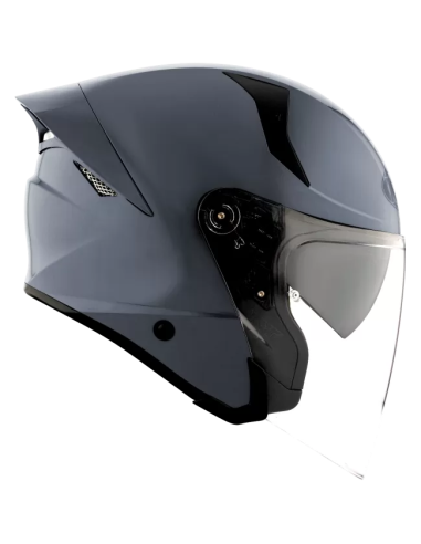 Casco KYT TTR-Jet Plain GRL Gris