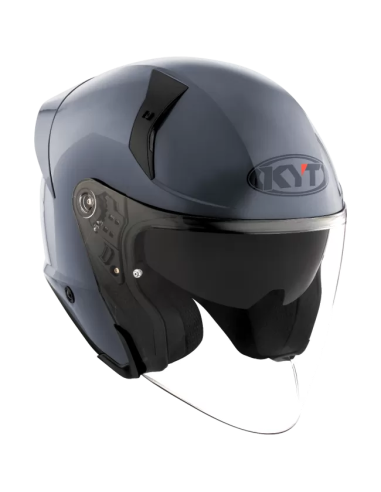 Casco KYT TTR-Jet Plain GRL Gris