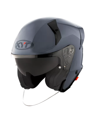 Casco KYT TTR-Jet Plain GRL Gris