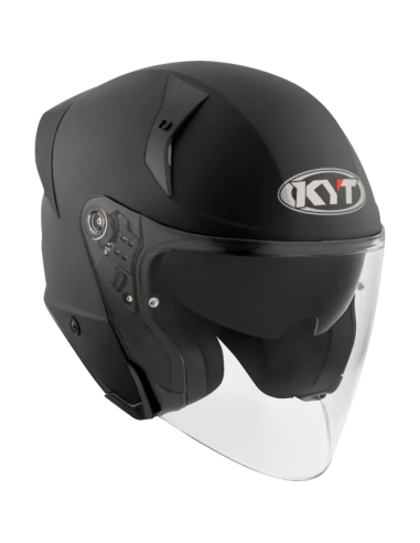 Casco KYT TTR-Jet Plain Negro Mate