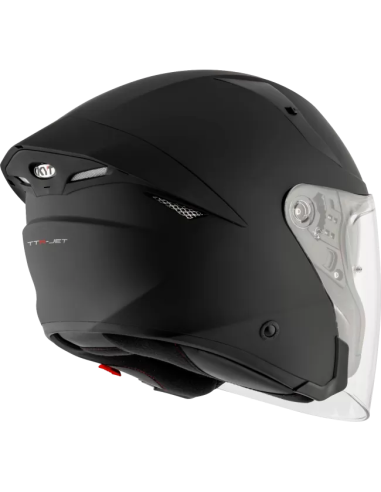 Casco KYT TTR-Jet Plain Negro Mate