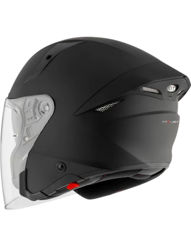 Casco KYT TTR-Jet Plain Negro Mate