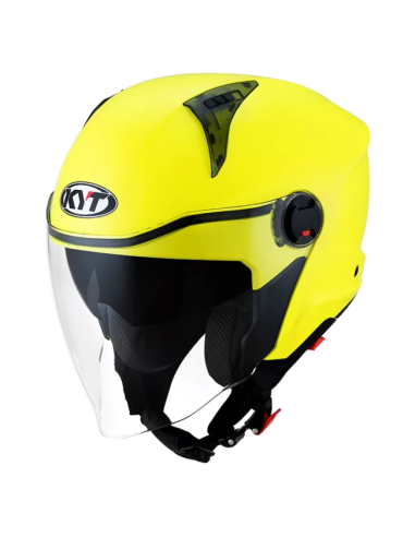 Casco KYT D-City Plain Amarillo Fluo