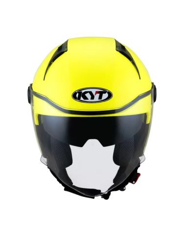 Casco KYT D-City Plain Amarillo Fluo