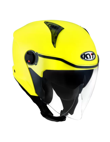 Casco KYT D-City Plain Amarillo Fluo