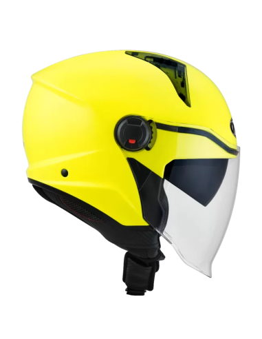Casco KYT D-City Plain Amarillo Fluo