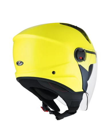 Casco KYT D-City Plain Amarillo Fluo