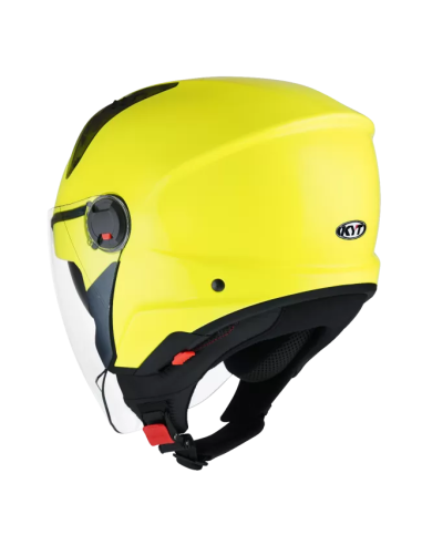 Casco KYT D-City Plain Amarillo Fluo
